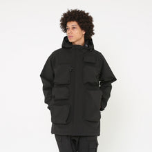 画像をギャラリービューアに読み込む, 3LAYER WATERPROOF LONG JACKET (BLACK)
