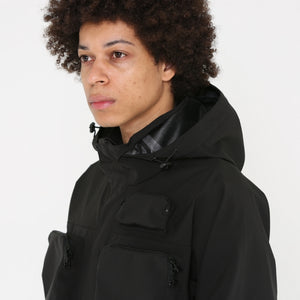 3LAYER WATERPROOF LONG JACKET (BLACK)