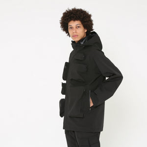 3LAYER WATERPROOF LONG JACKET (BLACK)