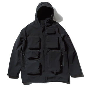 3LAYER WATERPROOF LONG JACKET (BLACK)