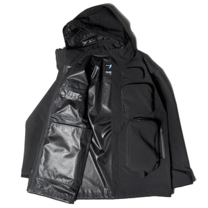 3LAYER WATERPROOF LONG JACKET (BLACK)