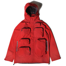 画像をギャラリービューアに読み込む, 3LAYER WATERPROOF LONG JACKET (RED)
