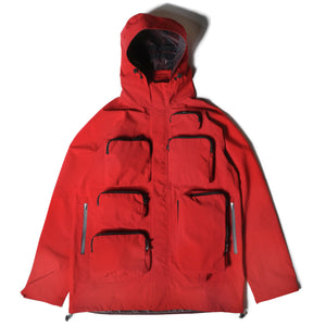 3LAYER WATERPROOF LONG JACKET (RED)